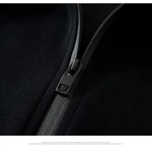 2025เซ็ตชุดกีฬาผู้ชายสไตล์คลาสสิกวิ่งออกกำลังกายเล่นยิมชุดกีฬากันลมเสื้อฮู้ดเก็บความร้อนอบอุ่นคุณสมบัติ100% ผ้าฝ้ายสำหรับ - Product Image 4