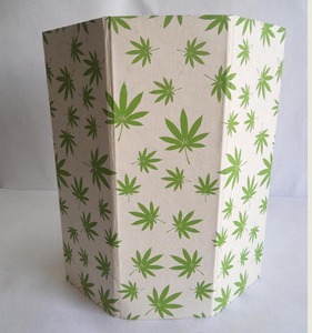 Haute qualité faite de carton solide et 100% papier de chanvre imprimé feuilles de chanvre partout en plein air maison bureau plantes poubelle - Product Image 2