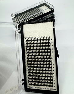 Natural Long Synthetic Hair <b>Eyelash</b> Extensions with D Curl 16-Lines Spike Lashes Matte Black Full Volume <b>Eyelash</b> Extensions - Product Image 1