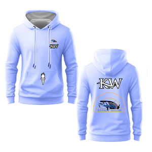 2025 Sudadera con capucha de algodón con logotipo personalizado para hombre bajo moq 500g peso pesado zorro plateado forro polar de talla grande Sudadera con capucha impresa en 3D - Product Image 3