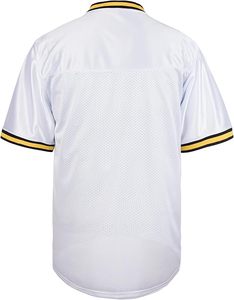 Camiseta Deportiva de Fútbol de Malla Blanca, Manga Corta, Ligera, de Poliéster, Ropa Deportiva - Product Image 3