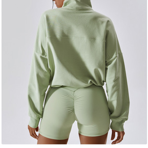 Sweat à capuche zippé tie-dye tissé d'hiver avec logo personnalisé pour femme, décontracté, ample, manches longues, haute qualité - Product Image 6