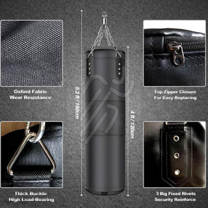 Kit de sacs de frappe réglables en nylon et cuir imperméables de haute qualité, robustes et personnalisables - Product Image 3