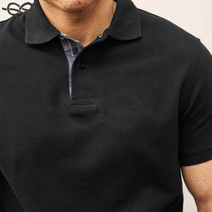 Camisa con estampado de logotipo bordado para hombre Oem 100% algodón liso tela Polo camisetas logotipo personalizado Polo camisa hombres algodón - Product Image 5