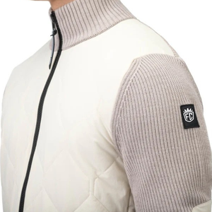 Chaqueta Suéter Híbrida para Hombre, Corte Entallado, Frente Acolchado con Cierre, Tejido de Punto, Estilo Casual para Invierno, Estilo Elegante - Product Image 3