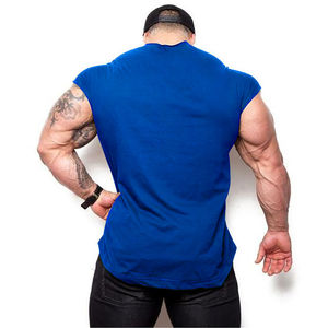 Camiseta sin mangas de gimnasio de algodón 100% de calidad superior para hombre, ropa deportiva de entrenamiento de verano de secado rápido, técnicas impresas de talla grande de Color personalizado - Product Image 6