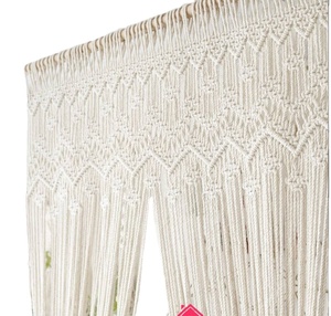 <b>Macrame</b> Window <b>Curtain</b> | Outdoor Backyard Party Home Decor <b>Macrame</b> Door <b>Curtain</b> | Large Wedding Backdrop Wall Hanging Tapestry - Product Image 1