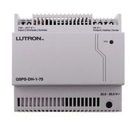 Alimentation QS LINK Le (W)QSPS-DH-1-75 fournit jusqu'à 75 unités de consommation d'énergie (PDUs) sur un QS link. Lutron