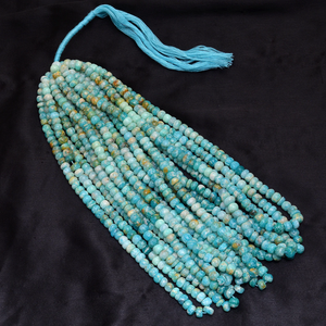 Piedra preciosa de amazonita múltiple Natural AAA, cuentas de amazonita Rondelle lisas de 5mm-6mm, cuentas raras de piedras preciosas semipreciosas para la fabricación de joyas - Product Image 4