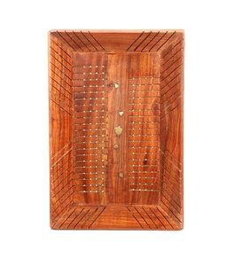 Ensemble de 2 plateaux de service rectangulaires en bois d'acacia faits à la main pour le pain au fromage trempette aux fruits sushi charcuterie durable - Product Image 5