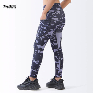 2025 Top Selling Casual High Waist Butt Lift Workout Running Yoga Pants Breathable V-Shape <b>Tight</b> Gym Yoga Leggings for <b>Winter</b> - Product Image 4