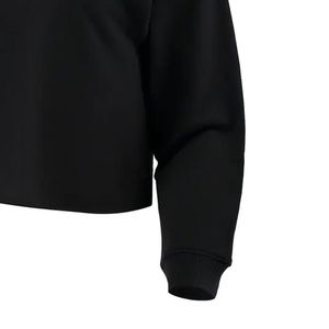 Sweat à capuche en tricot uni en coton pour femmes haut court ajusté lourd coupe botte en tricot gaufré LOGO personnalisé sweat à capuche court de haute qualité - Product Image 6