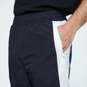 Ropa de entrenamiento personalizada OEM, cortavientos de corte ajustado, contraste de color, cremallera, ropa de nailon con cordón, ropa deportiva, chándal de nailon para hombres - Product Image 5