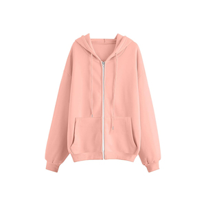 Sudadera con capucha con estampado forrado de diseño personalizado unisex Chaqueta de punto de rizo de invierno con cremallera larga orientada a la exportación de otoño - Product Image 3