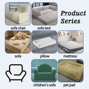Sofá Nube de 2 y <span class=keywords><strong>3</strong></span> <span class=keywords><strong>Plazas</strong></span>, 312 Piezas, Sofá Suave sin Estructura, Comprimido en Caja, Mueble Tapizado para Sala de Estar - Product Image 6