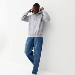 Veste en molleton de coton doux de haute qualité pour hommes avec capuche complète Conception de poche d'hiver sérigraphiée Motif solide Look lavé lourd - Product Image 2