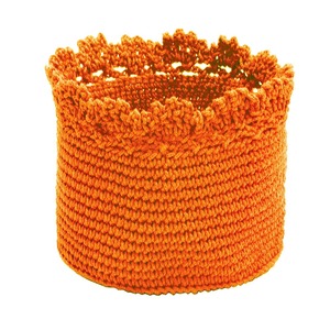 Panier en macramé vert simple, petite taille, pour le rangement des articles de salle de bain, décoration de table et organisation de la maison, fabriqué à la main en Inde - Product Image 4