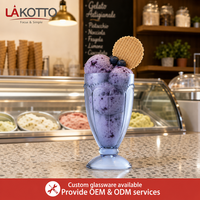 LAKOTTO Moderne 350 ml Verre à dessert en verre pulvérisé motif perles et arche pour service de table d'hôtel, verrerie à dessert, approvisionnement en gros, logo personnalisé