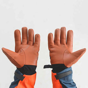 Nuevos guantes de esquí de cuero de cabra para invierno, soporte de muñeca, puño elástico de neopreno, espuma EVA en la espalda, snowboard, esquí de invierno, guantes calefactables - Product Image 5