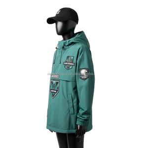 Veste coupe-vent en polyester pour femme, finition turquoise, avec logo brodé personnalisé, veste pour femme - Product Image 4