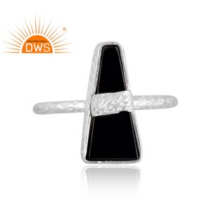 Hot Selling Fine Sterling Silver Natural Hematite Gemstone <b>Statement</b> <b>Ring</b> Custom Jewelry For Women Gift For Her - Product Image 5