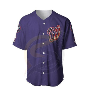 Maillot de Baseball avec motif solide, Logo personnalisé et étiquette sur pied, vente en gros, - Product Image 1
