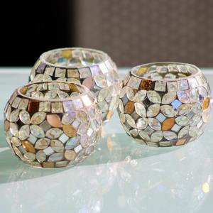 Candélabre en argent avec 5 bougeoirs à mosaïque pour la décoration de table de mariage, vente chaude, artisanat en métal, candélabre fait à la main - Product Image 4