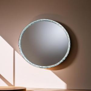 Miroir de salle de bain suspendu en aluminium minimaliste nordique Design circulaire Style Art déco cadre en métal Type de cylindre pour les mariages - Product Image 4