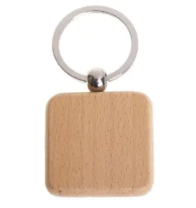 Porte-clés personnalisé en bois uni Accessoires Logo Design élégant Artisanat Porte-clés en bois Meilleurs cadeaux à utiliser - Product Image 1