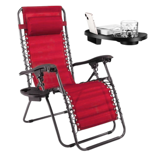 A gravità Zero lettino pieghevole in acciaio per giardino piscina e terrazza Zero Comfort disponibile in rosso/blu/grigio mobili da esterno - Product Image 1