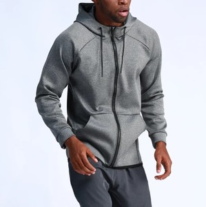 OEM Sweat à capuche intégral en coton et polyester de haute qualité avec fermeture éclair pour hommes Sweats à capuche avec fermeture éclair pour hommes - Product Image 3