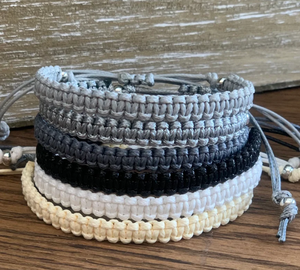 Bracelet de surf tissé, noeud carré, plus de 50 couleurs colorées-chaîne-tendance-* PERSONNALISABLE * - Product Image 3