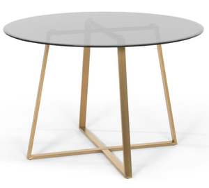 Centre de divertissement rustique de bureau à domicile rond de salon pour la table basse moderne de jeu avec la base en métal - Product Image 6