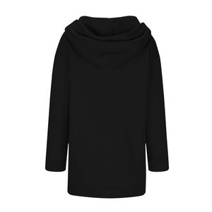 Recién llegado, sudadera con capucha y cremallera teñida Lisa para mujer, aspecto Vintage, poliéster de gran tamaño, algodón, informal, Invierno - Product Image 3