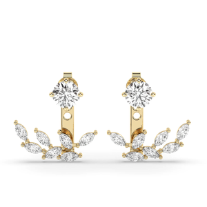 Velvet Prism 24K Gold Lab Grown Diamond Extended-Length <b>Long</b> <b>Earrings</b> for Women Romantic Party Elegant Glow Edition - Product Image 2