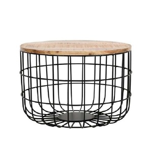 Table d'appoint de forme circulaire classique Table en fer Design moderne Home Deco Table basse d'angle unique de haute qualité - Product Image 3