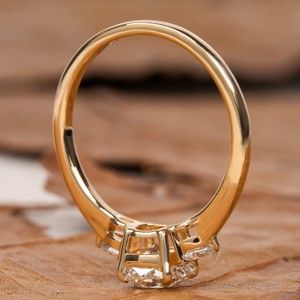 Bijoux fins plaqués or blanc 14 carats, diamant de laboratoire 1,00 ct, taille coussin poire, bague de fiançailles, de mariage, pour fête, anniversaire, IGI - Product Image 4