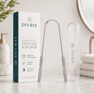 ที่ทำความสะอาดลิ้นรูปตัวยูสองด้าน Divris Copper พร้อมด้ามจับแบบมีลายและปลายทรงกลมเพื่อสุขอนามัยในช่องปาก - Product Image 4