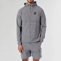 Set Hoodie Windbreaker ukuran Plus, set Hoodie Windbreaker penahan angin ukuran Plus harga grosir