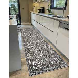 Tapis de couleur neutre, tapis imprimé moderne pour la maison, tapis bohème pour salon, tapis en chenille - Product Image 3
