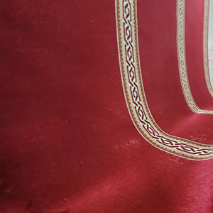 Alfombra de Oración para Mezquita, Moderna, Floral, de Pelo Alto, con Base Acolchada de Yute, Poliéster, Hecha en Gaziantep, Turquía, para Sala de Estar - Product Image 1