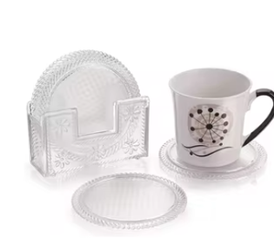 Ensemble de sous-verres en plastique durable du fournisseur indien pour un usage quotidien, parfait pour protéger les tables des boissons chaudes et froides d'Inde - Product Image 6