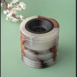 เตาไม้อีพ็อกซี่สีขาวทำด้วยมือด้วยมือพิเศษอีพ็อกซี่สีเขียวและไม้ทรงกลมสำหรับเป็นของขวัญ - Product Image 2