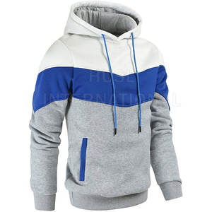 Sudadera con capucha de algodón 100% elegante para hombre, sudadera deportiva lisa de gran tamaño con bordado de logotipo personalizado, traje informal - Product Image 5