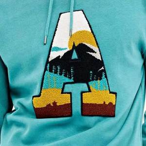 Venta caliente Fleece Chenille Bordado Sudadera con capucha Oversized Cropped Pullover Bordado Sudadera con su propio logotipo - Product Image 4