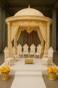 Abordable sud de mariage rond Kalyanam Mandapam mariage hindou Mandap mariage Mandap décoration ensemble rond traditionnel usine - Product Image 2