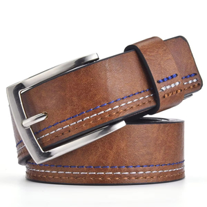 Cinturones de Cuero Genuino Hechos a Medida con Diseño Personalizado, Color Sólido, Venta Caliente, Cinturones de Cuero Casuales para Hombre en Venta - Product Image 1