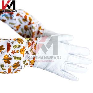 Guantes de Apicultor de Cuero Vacuno con Palma de Cuero, Guantes de Seguridad de Lona Resistentes a Picaduras de Manga Larga, Alta Durabilidad, Ecológicos y Seguros - Product Image 3