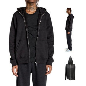 2025 Hot Sale <b>Black</b> Casual <b>Fleece</b> & Custom Oversized Pullover Hoodie Men Premium Cotton Plus Size for Winter - Product Image 1