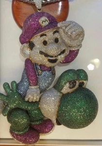 925 Staling Sliver Round Cut Moissanite Men's Pendant Bijoux personnalisés - Product Image 3